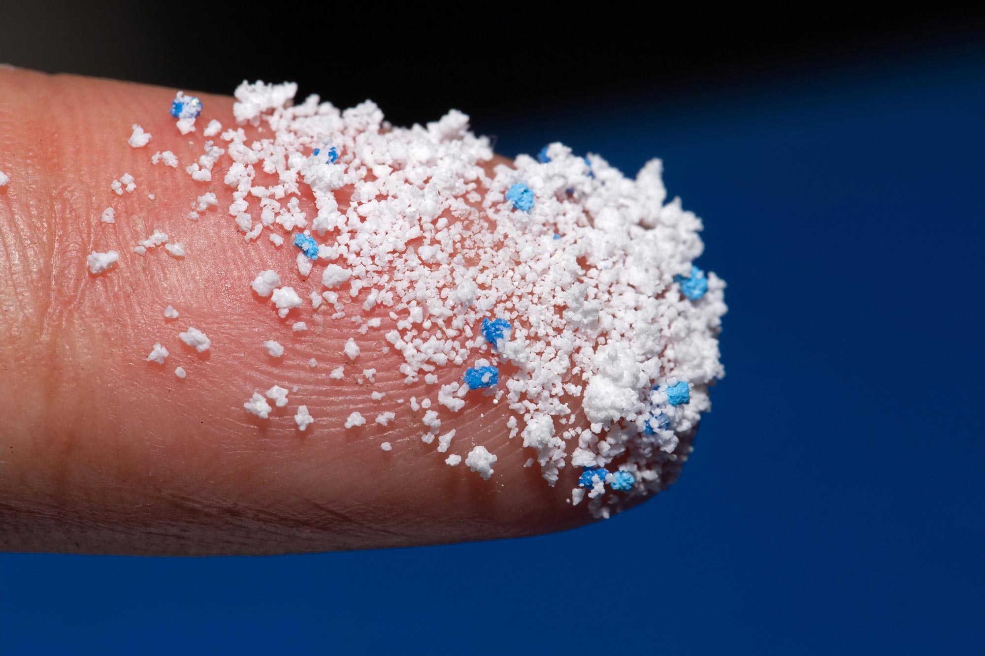 MicroPlastics on Fingertip