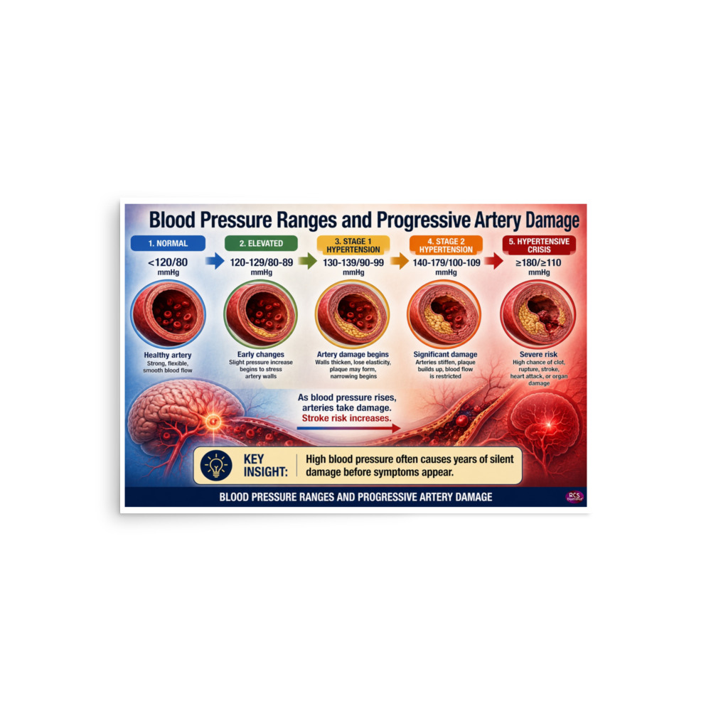 Strokes In Men: Blood Pressure Ranges and Progressive Artery Damage 1 Strokes In Men: Blood Pressure Ranges and Progressive Artery Damage